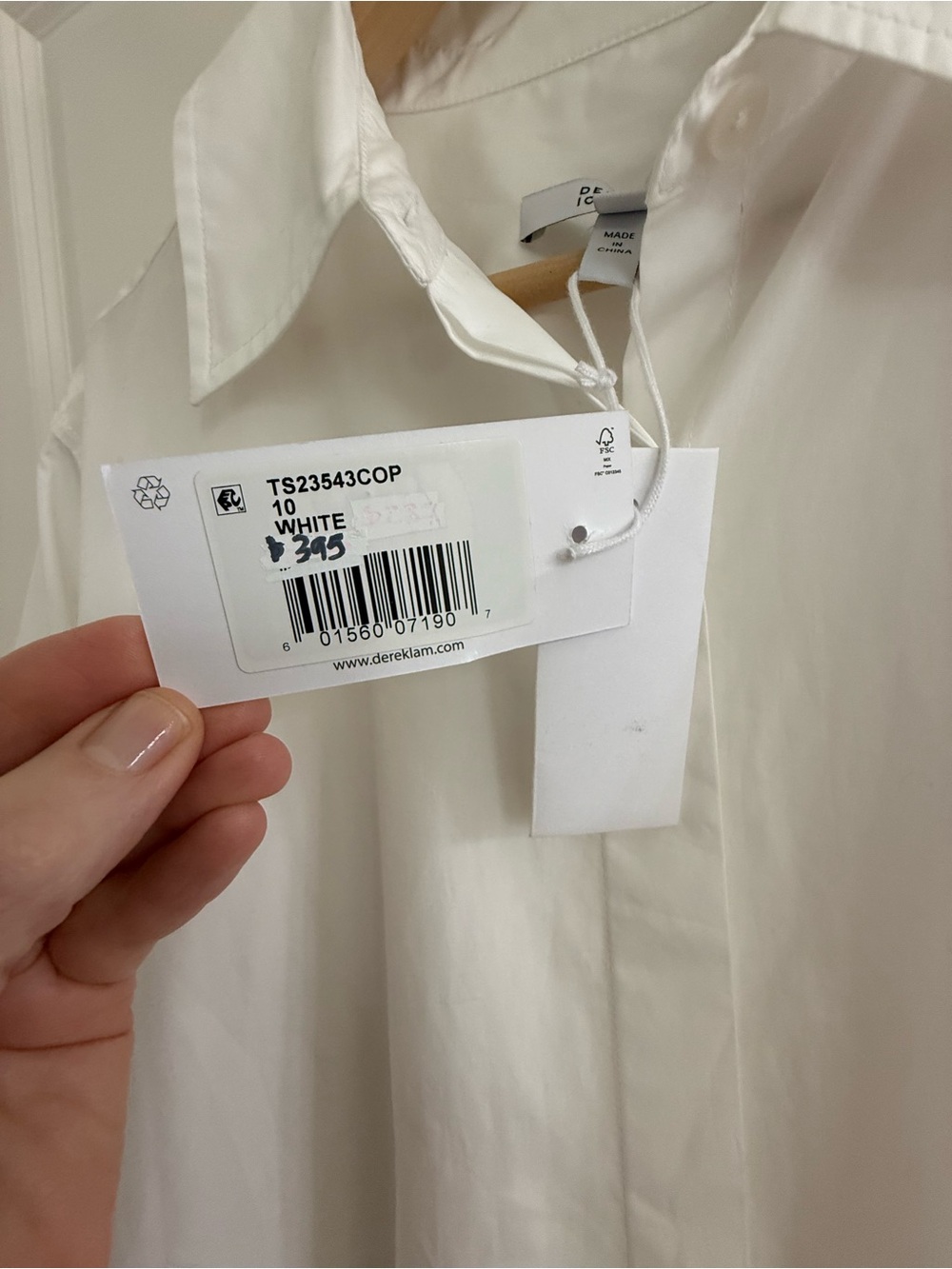 NWT Anthropologie Derek Lam 10 Crosby cotton Tie Front Charlotte Shirtdress - Picture 8 of 14